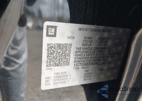 2019 GMC Canyon Denali z USA, uszkodzony, nr VIN 1GTG6EEN0K1285729